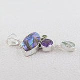 Abalone Shall Gemstone Silver Pendant