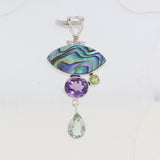 925 Starling Silver Abalone Shall Pendant