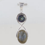 925 Silver Rainbow Moonstone Pendant