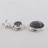 Rainbow Moonstone 925 Silver Pendant