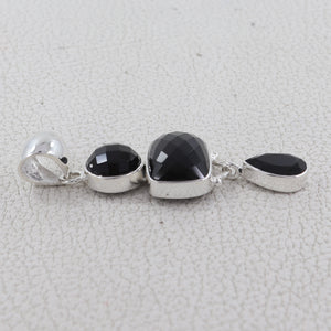 925 Sterling Silver Black Onyx Pendant