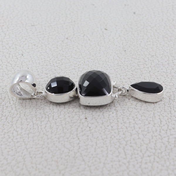 925 Sterling Silver Black Onyx Pendant
