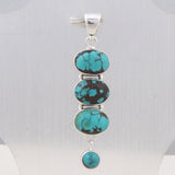 925 Sterling Silver Tibetan Turquoise Pendant