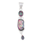 Mystic Quartz & Fresh Water Pearl Silver Pendant