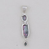 Mystic Quartz & Fresh Water Pearl Silver Pendant