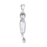 Mystic Quartz & Fresh Water Pearl Silver Pendant