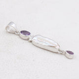 Mystic Quartz & Fresh Water Pearl Silver Pendant