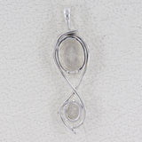 925 Silver Rainbow Calsilica Pendant