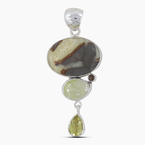 925 Silver Septarian Jasper Pendants