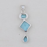 Larimar 925 Silver Pendant