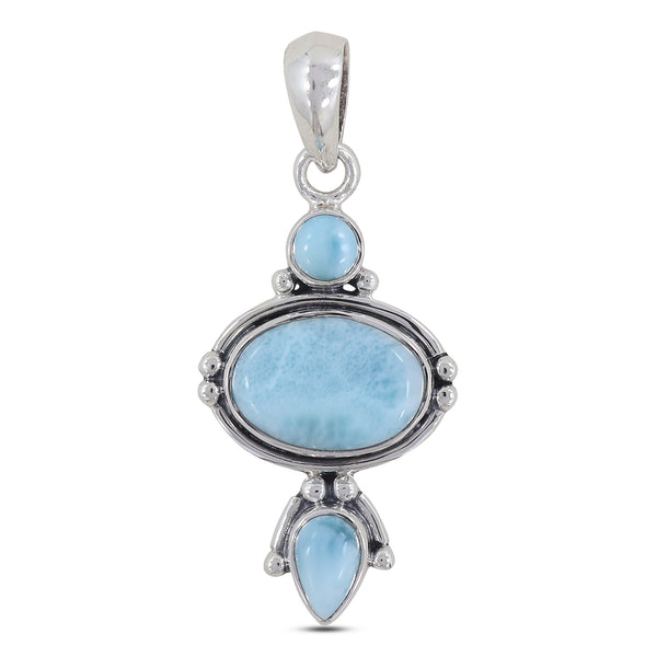 925 Sterling Silver Larimar Pendant