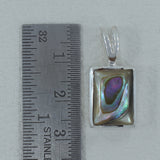 Abalone Shell Gemstone 925 Sterling Silver Pendant