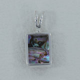 Abalone Shell Gemstone 925 Sterling Silver Pendant