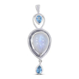 Rainbow Moonstone Sterling Silver Pendant - Moonstone Jewelry