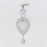 Rainbow Moonstone Sterling Silver Pendant - Moonstone Jewelry