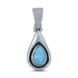 Larimar Gemstone Pendant - 925 Sterling Silver Pendant