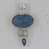 Labradorite 925 Sterling Silver Pendant