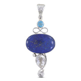 Lapis Lazuli Designer Silver Pendant