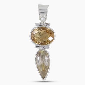 925 Sterling Silver Citrine Pendants