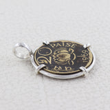 925 Sterling Silver Copper Coin Pendant