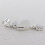 Rainbow Moonstone Silver Pendant