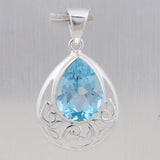 Green Amethyst Gemstone Pendant 925 Sterling Silver