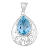 Green Amethyst Gemstone Pendant 925 Sterling Silver