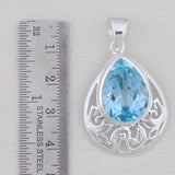 Green Amethyst Gemstone Pendant 925 Sterling Silver