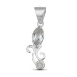 925 Sterling Silver Garnet Pendant