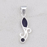 925 Sterling Silver Garnet Pendant