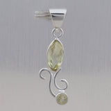 925 Sterling Silver Garnet Pendant