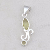 925 Sterling Silver Garnet Pendant