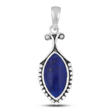 Natural Lapis Lazuli Sterling Silver Jewelry Set