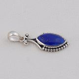 Natural Lapis Lazuli Sterling Silver Jewelry Set