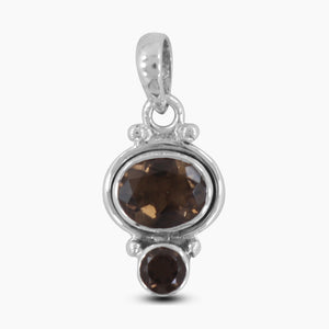925 Silver Smoky Quartz Pendants