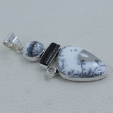 925 Starling Silver Silver Dendritic Opal Pendant