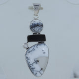 925 Starling Silver Silver Dendritic Opal Pendant