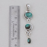 925 Silver Tibetan Turquoise Pendant