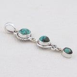 925 Silver Tibetan Turquoise Pendant