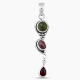 925 Silver Tourmaline Pendants