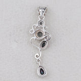 Natural Blue Topaz 925 Sterling Silver Pendant