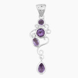 925 Sterling Silver Natural Blue Topaz Pendants