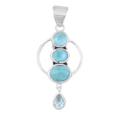 Natural Rainbow Moonstone 925 Sterling Silver Pendant