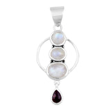 925 Silver Rainbow Moonstone Pendant