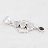 925 Silver Rainbow Moonstone Pendant