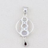 925 Silver Rainbow Moonstone Pendant