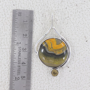 Mustard Jasper Silver Pendants