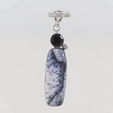 Dendritic Opal Gemstone Silver Pendant