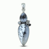 925 Silver Dendritic Opal Pendant