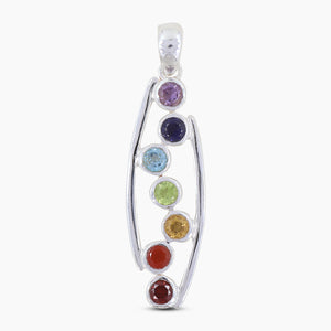 925 Sterling Silver Multi Gemstone Pendants